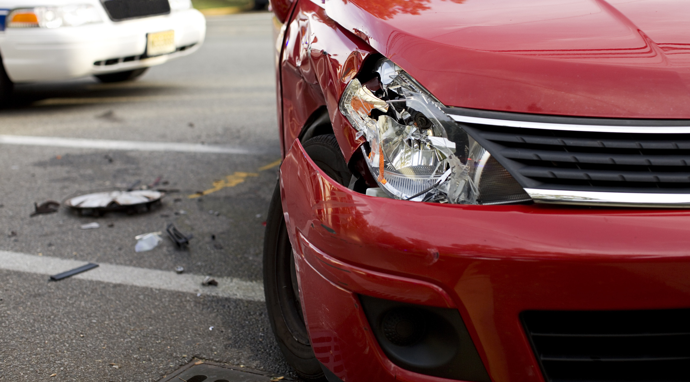 two cars after a crash